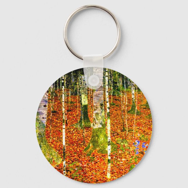 Llavero Gustav Klimt Birch Trees (Anverso)