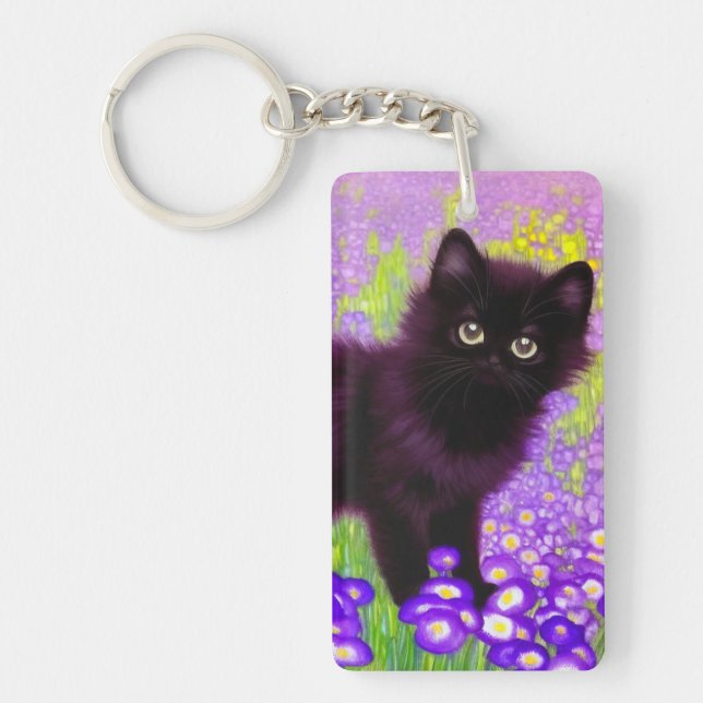 Llavero Gustav Klimt Black Kitten (Frente)