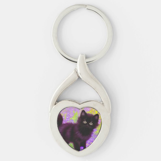 Llavero Gustav Klimt Black Kitten (Anverso)