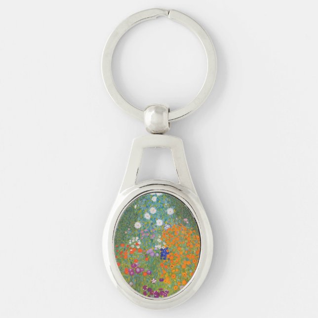 Llavero Gustav Klimt Flor Jardín Naturaleza (Anverso)