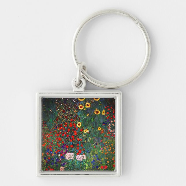Llavero Gustav Klimt Flower Garden (Frente)