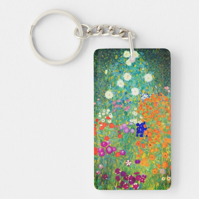 Llavero Gustav Klimt Flower Garden (Frente)