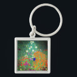 Llavero Gustav Klimt Flower Garden<br><div class="desc">Cadena de claves con el jardín de flores de la pintura al óleo de Gustav Klimt (1906). Un bonito jardín de flores moradas,  rojas,  blancas,  azules y naranjas. Un gran regalo para los amantes del arte Art Nouveau y austriaco.</div>