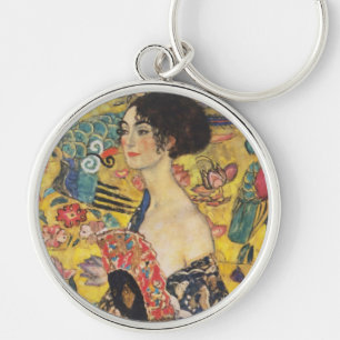Llavero Gustav Klimt Lady Con Pintura De Estilo Art Nouvea