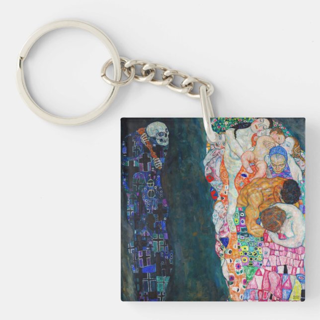 Llavero Gustav Klimt - Muerte y vida (Frente)