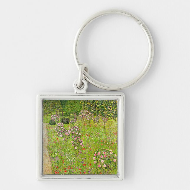 Llavero Gustav Klimt Orchard con Rosas (Frente)