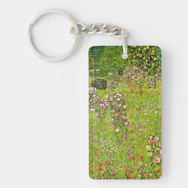 Llavero Gustav Klimt Orchard con Rosas (Frente)