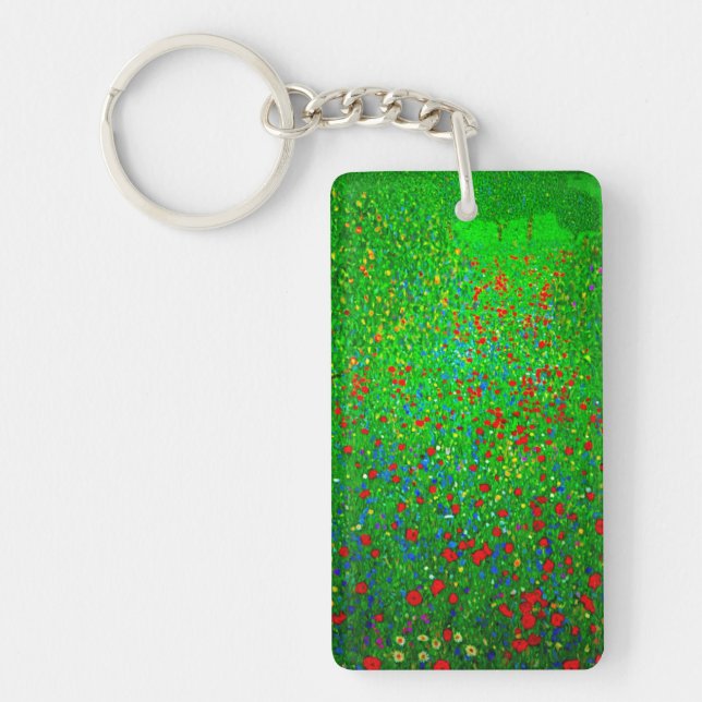 Llavero Gustav Klimt Poppy Field (Frente)
