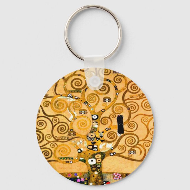 Llavero Gustav Klimt Tree of Life (Anverso)