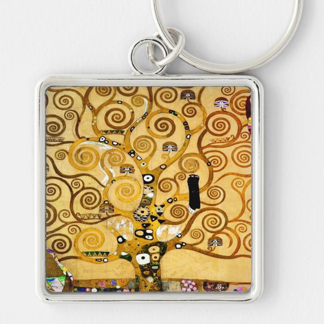 Llavero Gustav Klimt Tree of Life: Simbolista Art Nouveau (Frente)