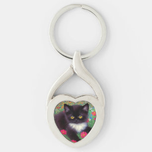 Llavero Gustav Klimt Tuxedo Cat