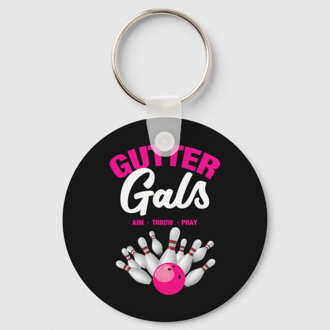 Llavero Gutter Gals Funny Bowling Team Name Women Girls  (Anverso)