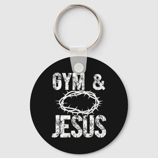 Llavero Gym And Jesus Christian Bodybuilder Religious Body (Anverso)