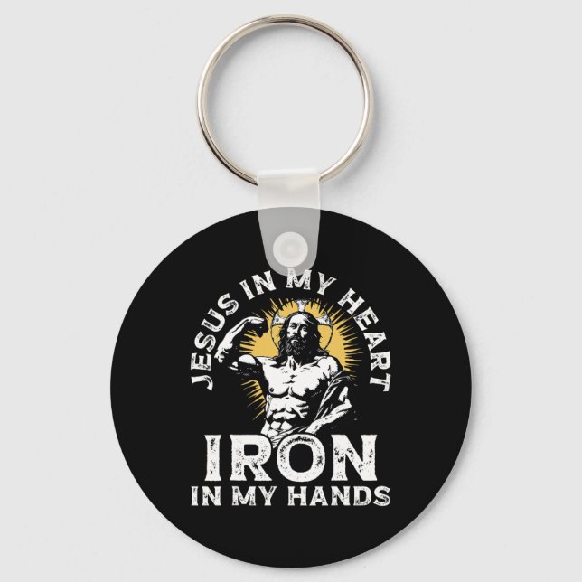 Llavero Gym And Jesus Christian Bodybuilder Religious Body (Anverso)