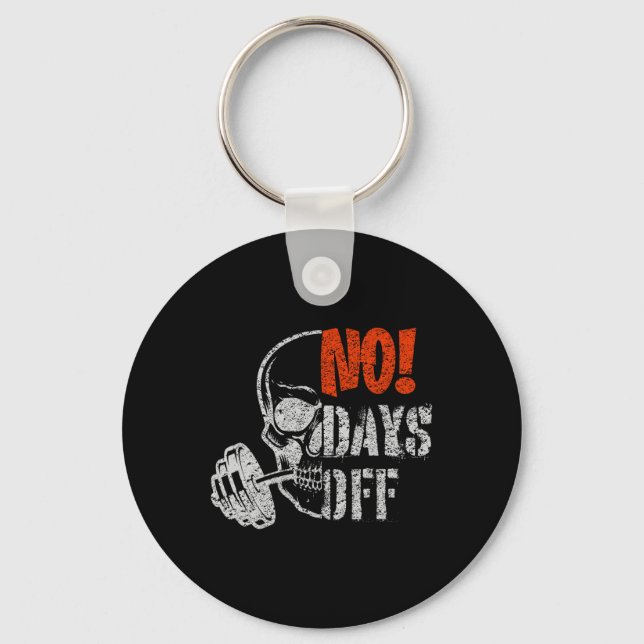 Llavero Gym Day Skull Weightlifting Gym Motivation And Fit (Anverso)