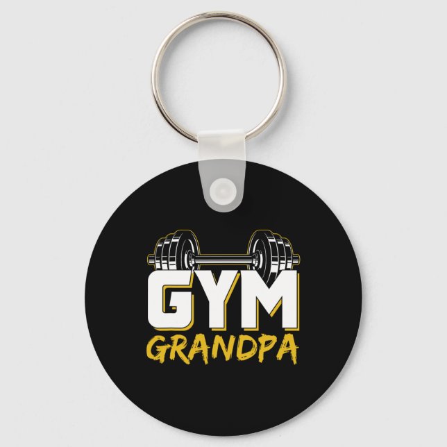 Llavero Gym Grandpa Workout Training Fitness Weightlifting (Anverso)