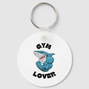 Llavero GYM LOVER Shark Keychain - DIVERSIÓN Y Regalo Moti