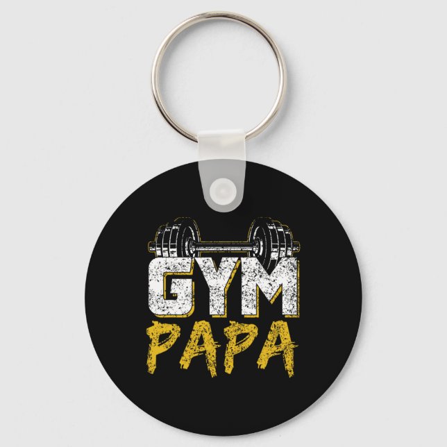 Llavero Gym Papa Entrenamiento Halterofilia Fitness Workou (Anverso)