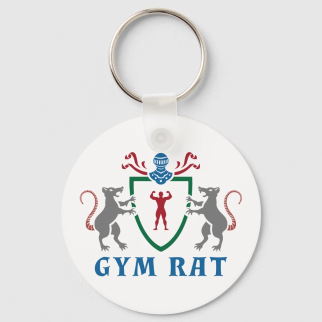 Llavero Gym Rat Blazon Keychain (Anverso)