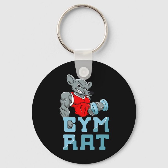 Llavero Gym Rat Fitness Bodybuilding Ejercicio Musculares  (Anverso)