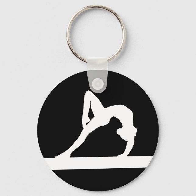 Llavero Gymnast Silhouette Keychain Black (Anverso)
