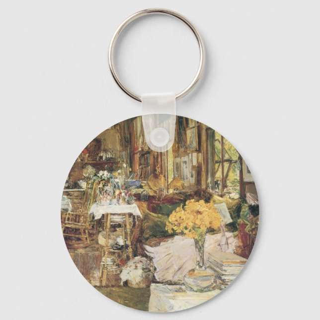 Llavero Habitación de flores de Childe Hassam, Bella Artes (Anverso)