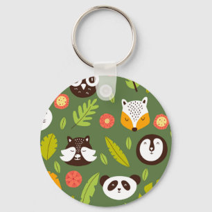 Llavero Habitantes de bosques: Patrón de niños escandinavo