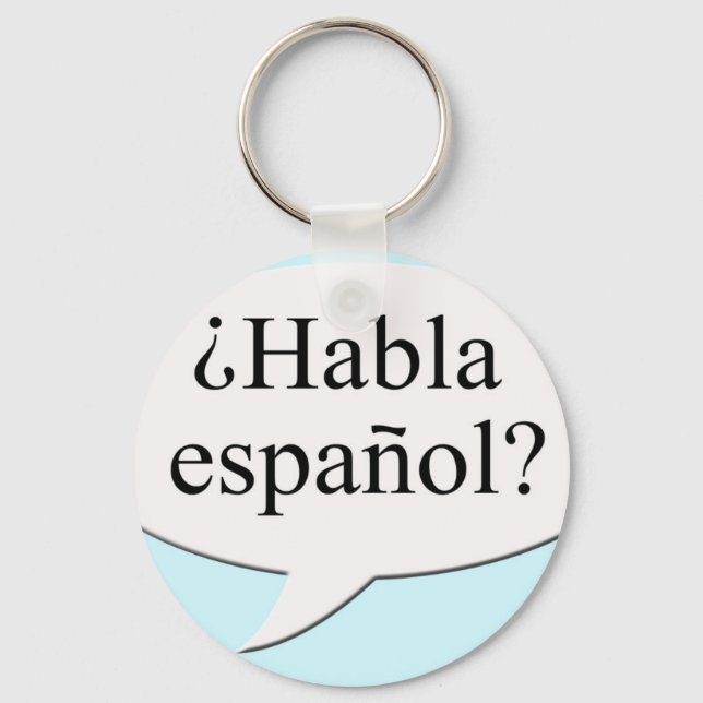 Llavero ¿Habla español? ¿Hablas español? (Anverso)
