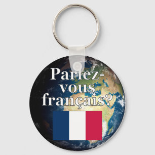 Llavero ¿Hablas francés? Bandera y Tierra