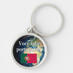 Llavero ¿Hablas portugués? Portugués. Bandera y Tierra