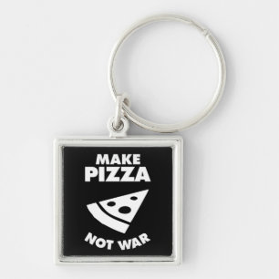 Llavero Hacer que la pizza no sea guerra