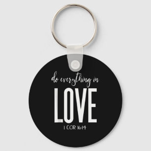 Llavero Hacer Todo Con Amor 1 Cor 16_14 Versículo Bíblico 