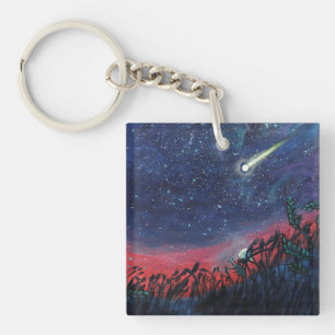 Llavero Hacer un deseo en un Ilustracion de una estrella d