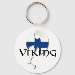 Llavero Hacha finlandesa de Suomi Viking de la bandera de
