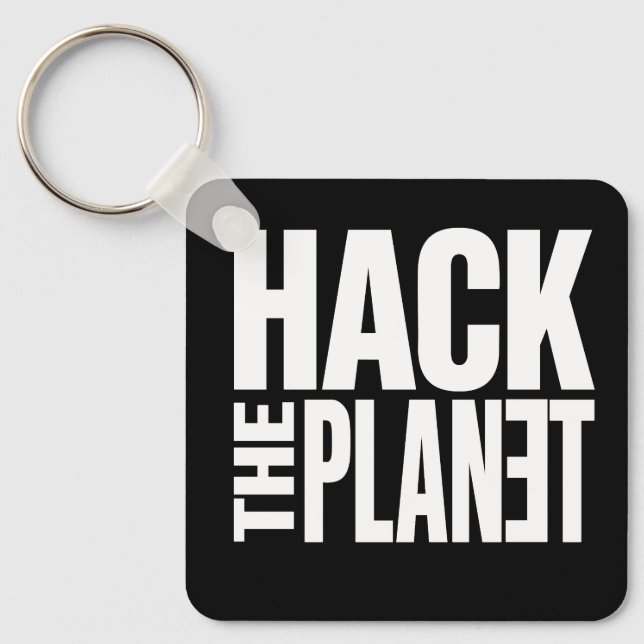 Llavero Hack The Planet (Anverso)