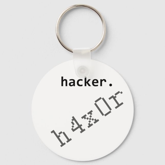 Llavero Hacker h4x0r (Anverso)