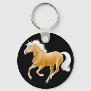 Llavero Haflinger Palomino Horse Keychain Black