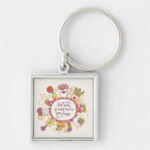 Llavero Haga más de qué le hace 2 felices