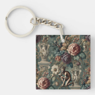 Llavero Haga un reverso - Diseño floral gótico