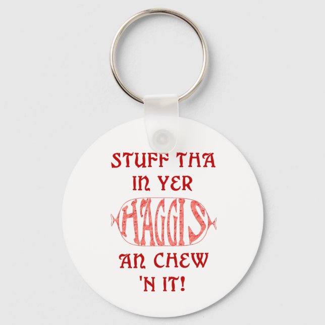 Llavero Haggis Funny Scottish Keychain (Anverso)