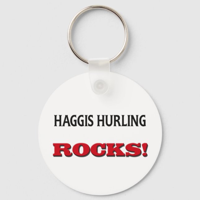 Llavero Haggis Hurling Rocks (Anverso)