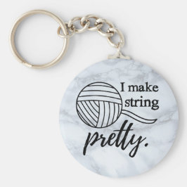 Llavero Hago Bonito de cuerdas ・ Artesanías Yarn Marble
