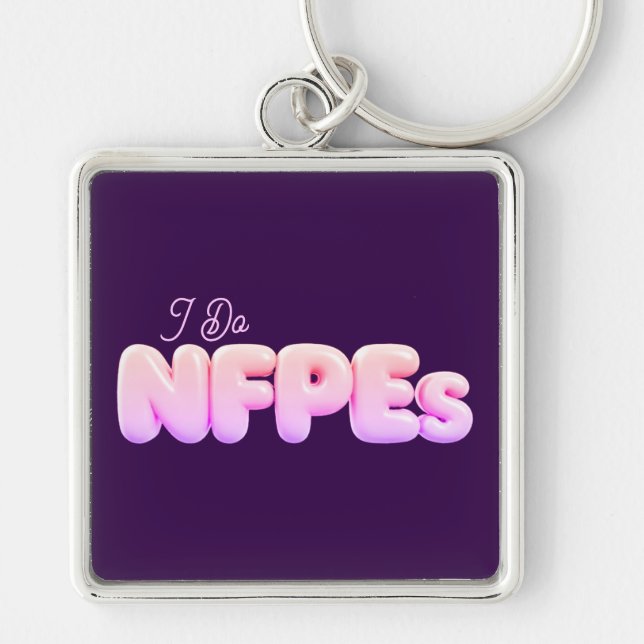Llavero "Hago NFPEs" Llaverero Morado (Frente)