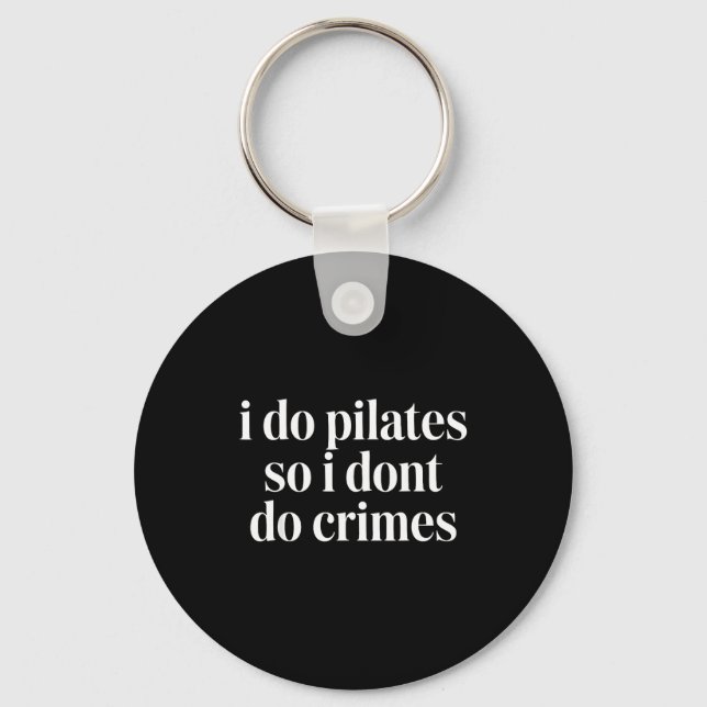 Llavero Hago pilates para no cometer delitos (Anverso)