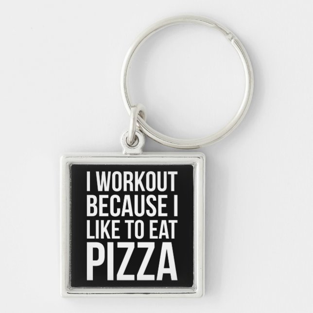 Llavero Hago Trabajo Porque Me Gusta La Pizza - Novedad Gi (Frente)