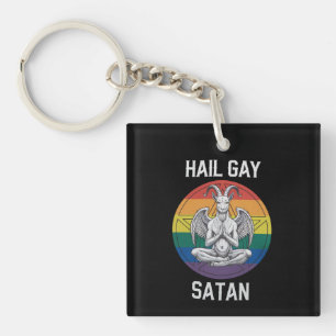 Llavero Hail Gay Satan Funny Gótico Gothic Goat LGBTQ