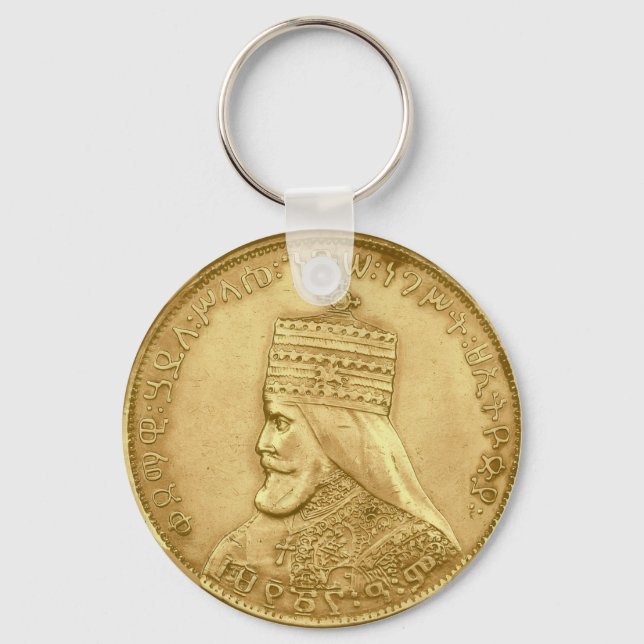 Llavero Haile Selassie Jah Rastafari Reggae Rasta Roots  (Anverso)