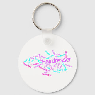 Llavero Hairdresser Word Cloud Keychain