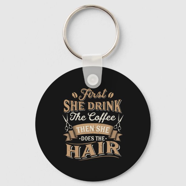 Llavero Hairstylist Hairdresser Gift (Anverso)