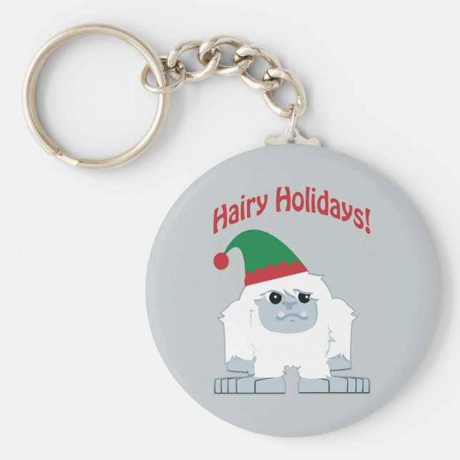 Llavero ¡Hairy Holidays! Navidades Yeti (Frente)